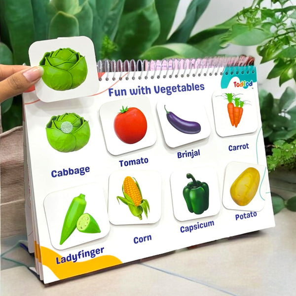 AM5786 Chhote Natkhat All in One Early Learning Velcro Book (12 Category) - For Kids Velcro Book