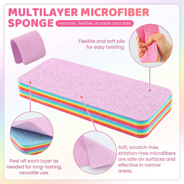AM5868 Multi-Purpose Microfiber Rainbow Sponge (12 Layer)