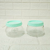 Di0024 Yera Felixa Frosted Glass Jar with Lid – 195ml (Each) – Set of 2