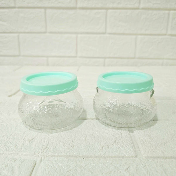 Di0024 Yera Felixa Frosted Glass Jar with Lid – 195ml (Each) – Set of 2