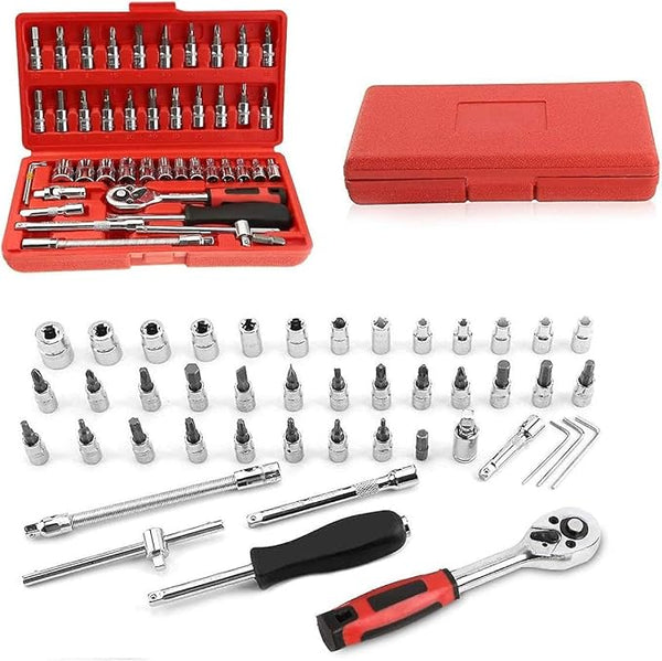 0422 Combination Repair Tool Kit (Red, 46 pcs)