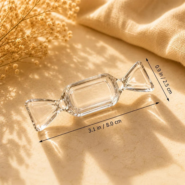 A08141 Candy Shape Jewellery Storage Box with Clear Lid for Rings and Studs (1 Pc)
