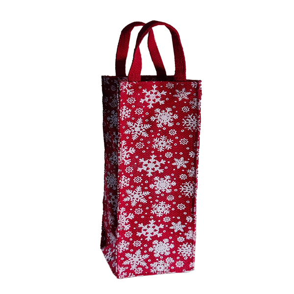 AM0033 Jute Water/Wine Bottle Carry Bag with Handles and 2 L Capacity