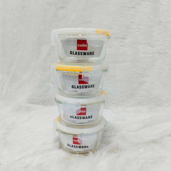 Di0366 Cello Clip-O Fresh Round Container Set of 4pc - Each 240ml