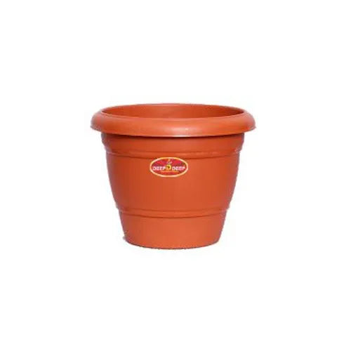 AM0807  Deep Virgin Plastic Round Planter 8 inch