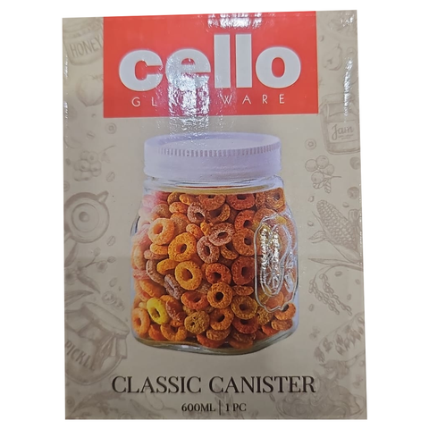 AM0660 CELLO Classic Canister Glass Jar 600ml