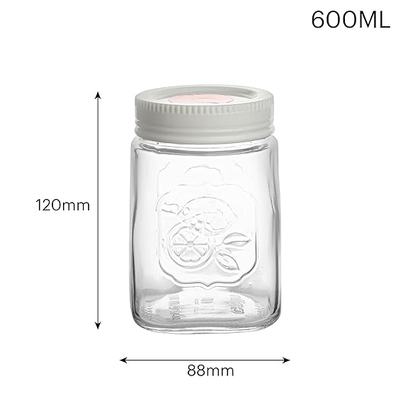 AM0660 CELLO Classic Canister Glass Jar 600ml