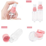 3075 7Pcs Travel Cosmetics Bottles Kit Set for Shampoo, Cosmetics & Other Essentials - with Pouch