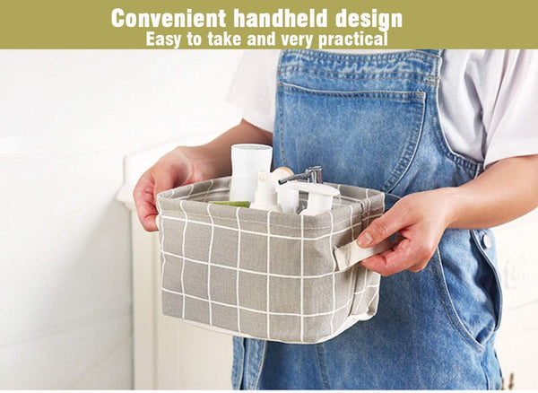 3963 Foldable Multipurpose Storage Box Small Canvas Fabric Baskets