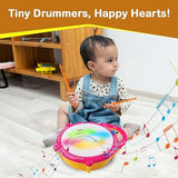 AM2925 Flash Drum Toy LM-503 Flash Drums Toys for Kids with Lights Mutlicolour