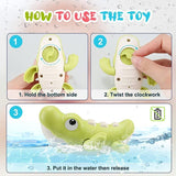 AM0179 Swimming Crocodile, Floating Wind-Up Bath Tub, Water Toy, Party Favors Toy(1 pcs)