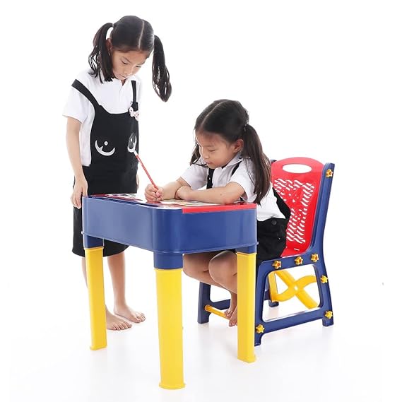 AM2839 Joyo Study Table And Chair Set Toddler Study Chair Multicolour