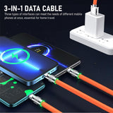 3146 3 In 1 Fast Charging Data Cable Portable Charger Cord