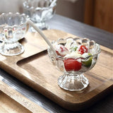 AM2894 Crystal Glass Glass Bowls Set 6 Serving Dessert, Ice Cream Bowls Set, Pudding Set, Mocktails, Cocktails and Fruit Salad Glass Bowl Set of 6