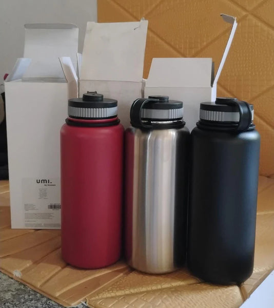 9803 SS Double Wall Vacuum-Insulated Drink Water Bottle (1000 ML / Mix Color)