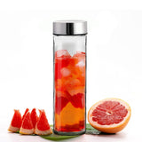 AM3008 Glass Water Bottle with Leak-Proof Airtight Double Layer 750ml Without box