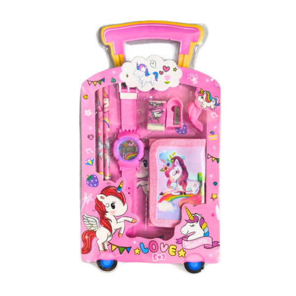 A06898 Blister Kids Stationery Gift Set with Digital Wrist Watch (Pencils, Wallet, Eraser & Sharpener)
