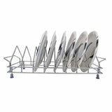 AM3523 SS Plate Stand With Handle No.8 Kitchen Rack Organizer for Home