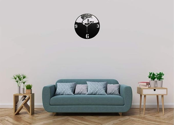 AM0601 Wooden Round Shape  Wall Clock Romentic Love Design design for Home -11.5x11.5