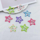 AM1220 Star Shape Hair Clip Lovely Sweet Hairpin Colorful Star Hair Barrettes Bangs Clips Headwear Hair Accessories for Women Pack Of 4 Pcs