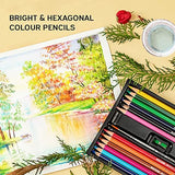 AM5041 Doms Super Soft Hexagonal Pre-Sharpened Water Soluble Colour Pencils 12 Shades 8392
