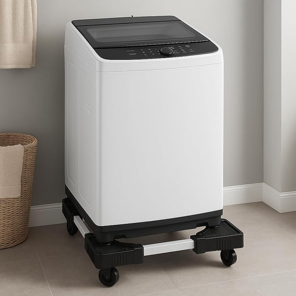 AM7266 Heavy-Duty Adjustable Washing Machine & Refrigerator Stand with Rotatable Wheels