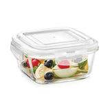 AM3700 Borosil Square 320ml Glass Storage Container For Kitchen