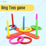 AM3590 Ring Toss Game Indoor Outdoor Fun Ring Game 13 Pcs Activity for Kids