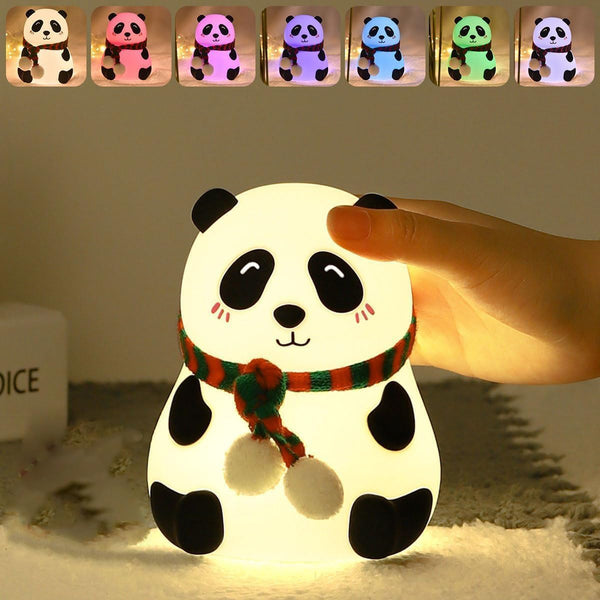 3164 Panda Night Light  Rechargeable Silicone LED Lamp ,Animal Night Light For Bedroom