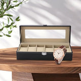 AM3542 Wrist Watch Display Box 6 Slots Watch Storage Box