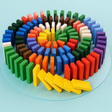 A07129 Wudly Stack & Tumble Dominos – 120 Pcs Natural Wood Colorful Blocks
