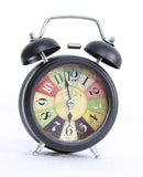 AM5154 Table Clock Retro Twin Bell Metal Frame Alarm Clock with Night Backlight
