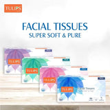 3496 Tulips Facial/Car Tissue Paper, Super Soft & Pure, 100 Pulls x 2 Ply