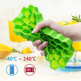 AM7763 Flexible Silicone Ice Cube Tray WIthout Lead, 37 Cubes , Fridge Use
