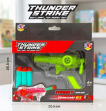 A06490 Thunder Strike Target Small Gun - Soft Foam Dart Toy Model Gun with 6 Darts