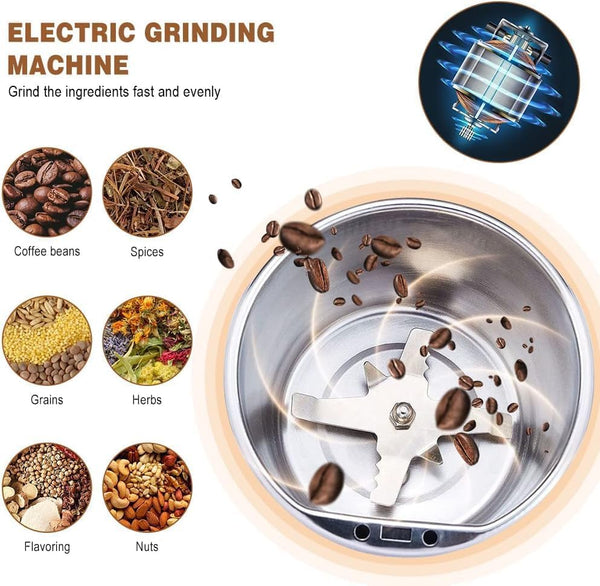 5324 Portable 4-Blade Mini Spice Grinder, Blade & Cup Made with stianlees Steel