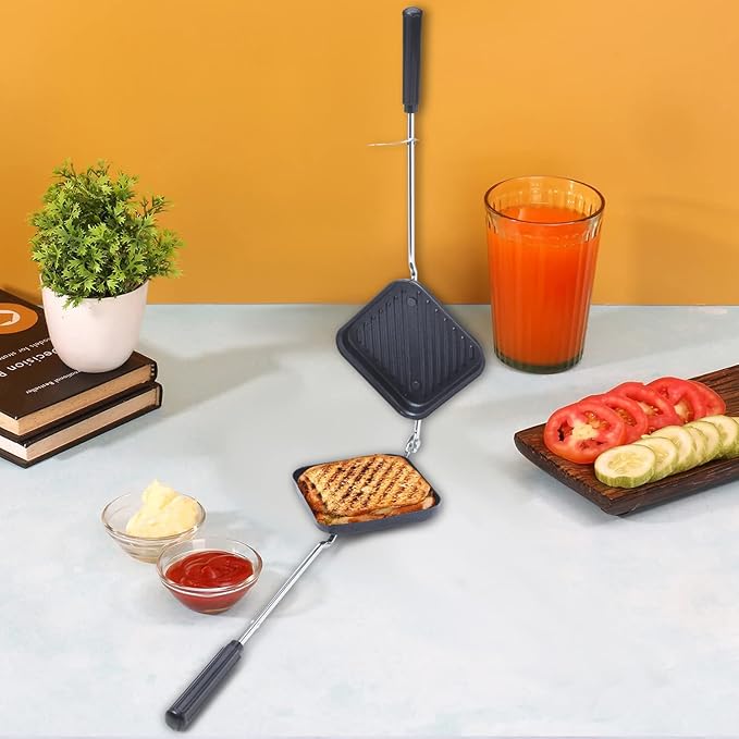 AM3583 Toster Black Grill Wire Handle Sandwich Maker – Amd-Deodap
