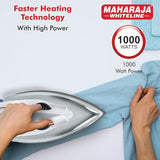 AM3641 Maharaja Whiteline 1000 Watts Classico White Dry Iron