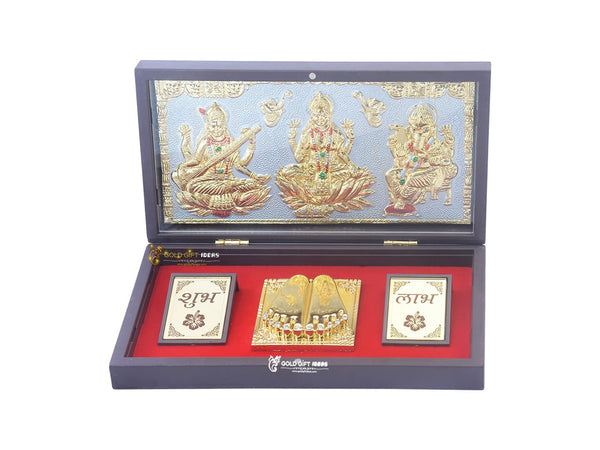 AM0711 Lakshmi Ganesh Saraswati & Shubh Labh Charan Paduka