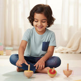 A07155 Wooden Spinning Top Toy for Kids