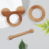 A07156 Wooden Teether and Rattles Toy Set for Babies
