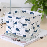 3963 Foldable Multipurpose Storage Box Small Canvas Fabric Organizer Baskets