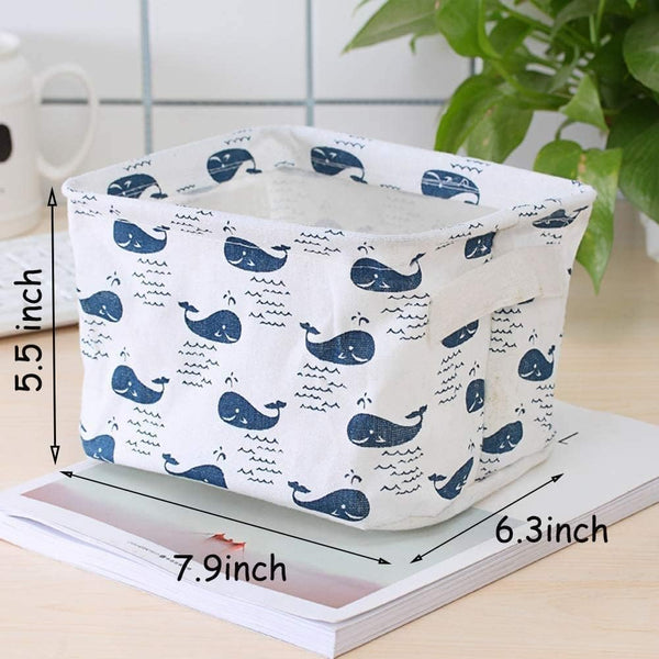 3963 Foldable Multipurpose Storage Box Small Canvas Fabric Baskets