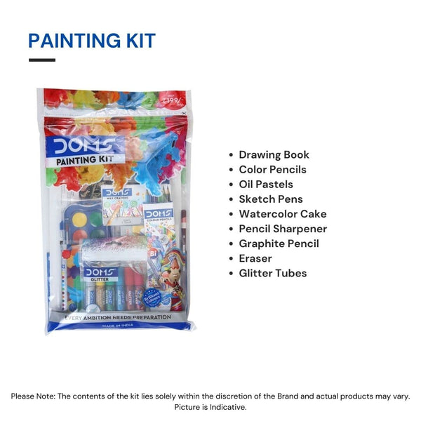 3582 DOMS Poster Colour with Brush Pen Complete Painting Kit -set of 9 pcs