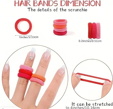 AM1252 Mini Hair Tie Rubber Multi Color Soft Tiny Small Elastic Rubber