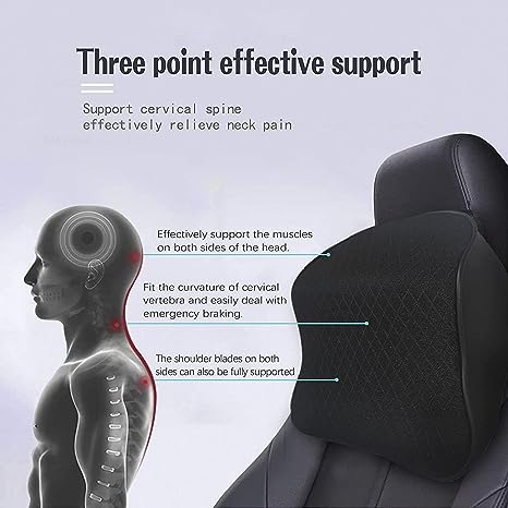 3381 Car Neck Pillow Ergonomic Neck Support Pillow for Driver or Front Passenger Seat -Help Relieve Neck Pain & Improve Circulation