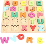 A07136 Wooden Alphabet ABC Letter Matching Puzzle Board for Kids