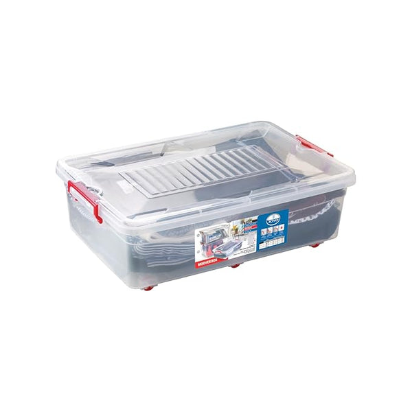 AM2858 JOYO 30L Plastic Storage Container (Moovers Box) With 6 Wheels