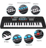 AM2903 Electronic KeyBoard BF-430A1 Piano Keyboard Toy 37 Keys Musical Electronic Keyboard Piano with Mic (Multicolor)