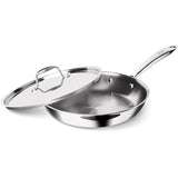 AM0976 Milton Pro Cook Triply Frypan With SS Lid 24cm Designed For Healthy Cooking